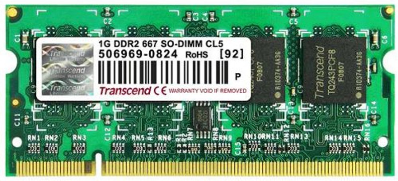 Transcend DDR2-667/PC2-5300 DDR2 1 GB Laptop DRAM (JM667QSU-1G) RS.1040 (50.00% Off) - Flipkart
