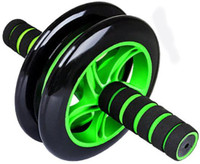 Fitness AD Double Wheel Ab Exerciser(Green, Black)