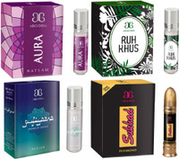 Arochem Sukhad Ruh Khus Sufiyaana Aura Combo Floral Attar(Amber) RS.515.00
