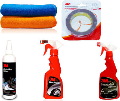 3M 1Pcs 3M Car All in one Shiner -250 ml. & 3M Car Tyre Dresser-250 ml. & 3M Car Dashboard Dresser-500 ml. & 3M Double Sided Tape -12mm x 4 Meter & Auto Pearl Microfiber Cloth 2 pcs. Combo 3M 1Pcs 3M Car All in one Shiner -250 ml. & 3M Car Tyre Dresser-250 ml. & 3M Car Dashboard Dresser-500 ml. & 3M Double Sided Tape -12mm x 4 Meter & Auto Pearl Microfiber Cloth 2 pcs. Combo