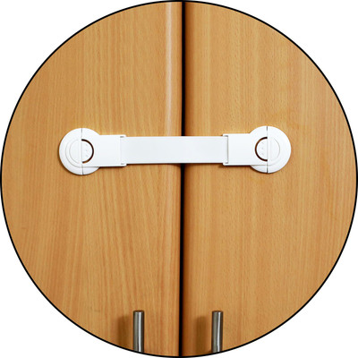 Safe-O-Kid Extra Flexible, 2-Side Open Long Multi-Purpose Child Safety Lock (Pack of 2)(White)