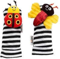 Kuhu Creations Lamaze Plush butterfly insect Leg Rattle(Multicolor)