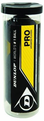 Dunlop Sports Pro XX Squash 3 Ball Tube Squash Ball - Size: 5, Diameter: 6.86 cm(Pack of 3, Black)