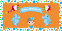 Untumble Backdrop - Elephant Theme Birthday Banner(4 ft, Pack of 1) RS.400.00