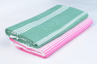 Sathiyas Cotton Bath Towel(Pack of 2, Green, Pink)