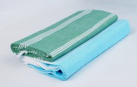 Sathiyas Cotton Bath Towel(Pack of 2, Green, Blue)