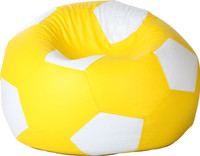 Comfy Bean Bags XL Bean Bag Cover(Yellow, White)