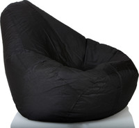 Comfy Bean Bags XXL Teardrop Bean Bag With Bean Filling(Black)