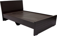 Wood Pecker Engineered Wood Single Bed(Finish Color - Dark Brown)
