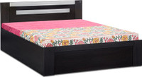 Debono Classy FW BS Bed Engineered Wood Queen Bed With Storage(Finish Color - Wenge & Silver Grey Matt Finish)