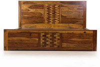 Evok Imporio Solid Wood Queen Bed With Storage(Finish Color -  Walnut) RS.58790.00
