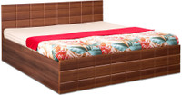 Debono Checkers WM BS Bed Engineered Wood King Bed With Storage(Finish Color - Acacia Dark and Walnut Matt)