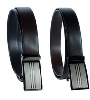 Revo Men Formal Black, Brown Genuine Leather Reversible Belt