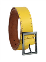 Revo Men Casual Yellow Genuine Leather Belt