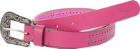 Ilina Women Casual Pink Genuine Leather, Metal Belt
