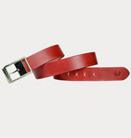 99Cells Men Casual Red Genuine Leather Belt