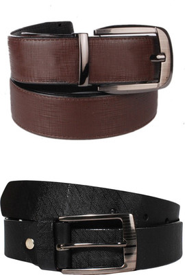 Lenin Men Casual Black Genuine Leather Belt