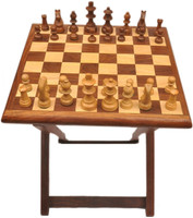 Artist Haat Chess Table With Sheesham Wood 30 cm Chess Board(Brown) RS.3998.00