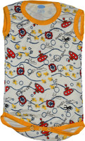 Myfaa Baby Boys White, Yellow Bodysuit