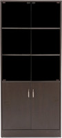 Evok Nile Engineered Wood Open Book Shelf(Finish Color - Brown)