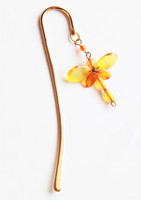 kanhai Dragonfly Tiny Metal Clip Bookmark(Garden, Yellow, Orange) RS.275.00