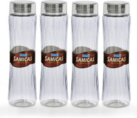 Steelo 1000ml x 4 pcs Premium PET Bottle Set (Samicas Transparent) 1000 ml Bottle(Pack of 4, Clear)