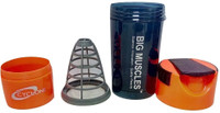 BIG Muscle Protein 500 ml Shaker(Pack of 1, Black, Orange)
