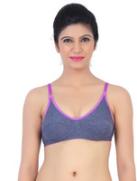 Fashigo Comfortable Women's Full Coverage Purple Bra