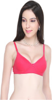 Vivity Plain Women's Full Coverage Pink Bra