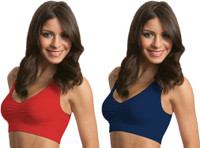 Laceandme Super Comfort Women's Sports Blue, Red Bra