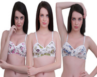 JSR Paris Beauty Pro Women's Full Coverage Pink, Blue, Green Bra