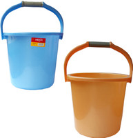 Milton New 18 L Plastic Bucket(Blue, Orange) RS.999.00