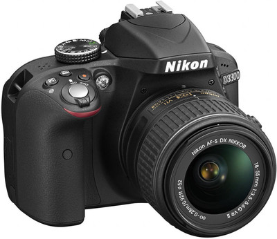 Nikon D3300 body only Nikon D3300 (Body with AF-S DX NIKKOR 18 - 55 mm F3.5 - 4.6 VR II Kit Lens) DSLR Camera(Black)