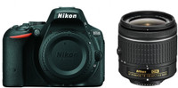 Nikon D5500 DSLR Camera (Body with DX AF-P NIKKOR 18-55 mm F/3.5 - 5.6G VR Kit)(Black)