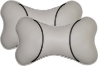 Challenger Grey, Brown Leatherite Car Pillow Cushion for Universal For Car(Rectangular, Pack of 2) RS.549.00