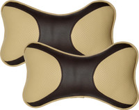 Challenger Beige, Brown Leatherite Car Pillow Cushion for Universal For Car(Rectangular, Pack of 2) RS.549.00