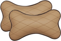 Challenger Beige, Brown Leatherite Car Pillow Cushion for Universal For Car(Rectangular, Pack of 2) RS.549.00