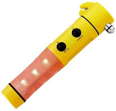 AutoStark 5in1 Window Glass Breaker,Emergency Beacon LED Light,Seat Belt Cutter Car Safety Hammer