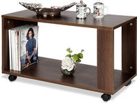 Debono Nutty Coffee Table on Castors Engineered Wood Coffee Table(Finish Color - Brown) RS.3033.00