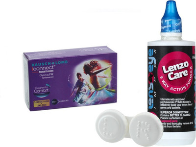 Bausch & Lomb iConnect Annual with Care Kit By Lens4eye Yearly Contact Lens(-8.00, Clear, Pack of 1)