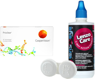 Cooper Vision Proclear with LensCareKit By Lens4eye Monthly Contact Lens(-17.00, Clear, Pack of 6)