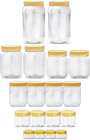 Sunpet 108220-18  - 30 ml, 100 ml, 300 ml, 500 ml, 750 ml, 2000 ml Plastic Food Storage(Pack of 18, Clear) RS.510.00