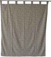 Adt Saral Cotton White Printed Eyelet Door Curtain(200 cm in Height, Single Curtain)