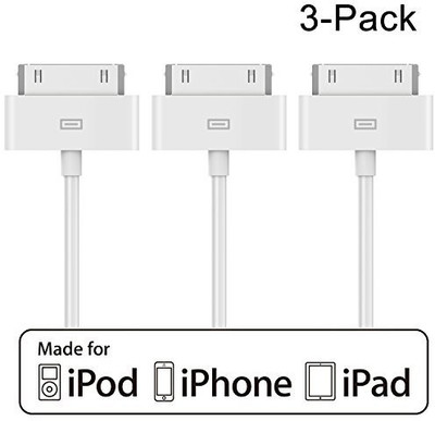 Jetech Mobile Phones, Tablets - JETech 0166-CB-I4-WHx3 Sync & Charge Cable(White)