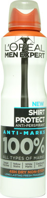 LOreal Paris Shirt Protect Long Lasting Anti-Perspiran With Ayur Soap Deodorant Spray - For Men