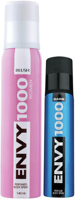 Envy Blush Deo 120 Ml & Dark Spray Nano 40 Ml Deodorant Spray - For Women (160 ml, Pack of 2)