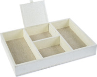 Eco-Leatherette Regular 4 Compartments Paper Office Tray(Pearl) RS.650.00