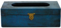 Artlivo Popart 1 Compartments Wood Tissue Paper Holder(Blue) RS.699.00