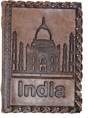 Rstore Mini Diary Handmade TajMahal Print Leather Cover with sallu silai 12.7 x 9 cm , Multicolor available at Flipkart for Rs.339