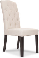 Durian JADE Fabric Dining Chair(Set of 1, Finish Color - Cream)